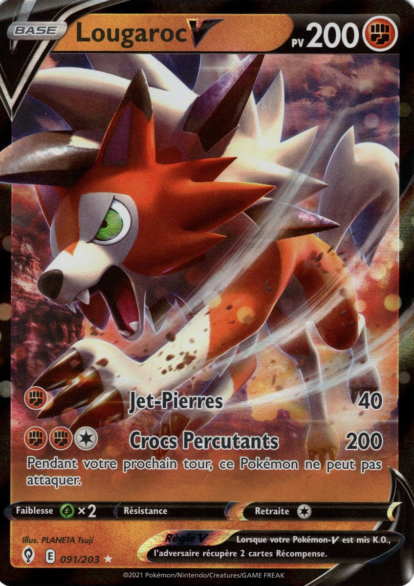 Lougaroc V – EB07 091/203 – Évolution Céleste SWSH07 – Cartes Pokémon