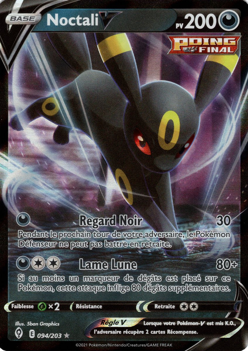 Noctali V – EB07 094/203 – Évolution Céleste SWSH07 – Cartes Pokémon