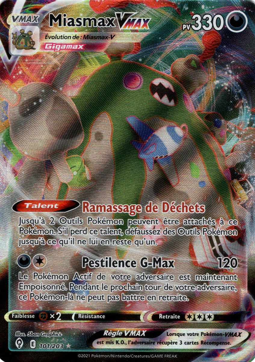 Miasmax VMAX – EB07 101/203 – Évolution Céleste SWSH07 – Cartes Pokémon