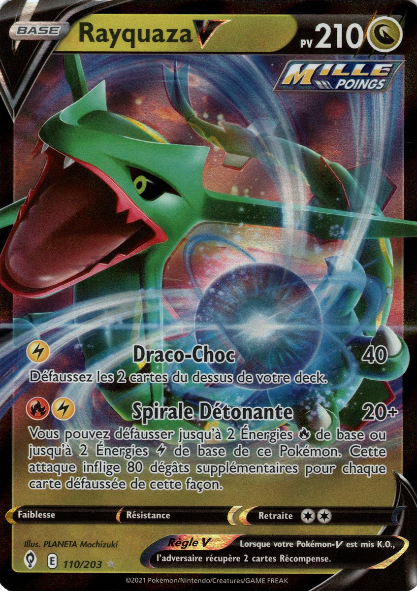 Rayquaza V – EB07 110/203 – Évolution Céleste SWSH07 – Cartes Pokémon