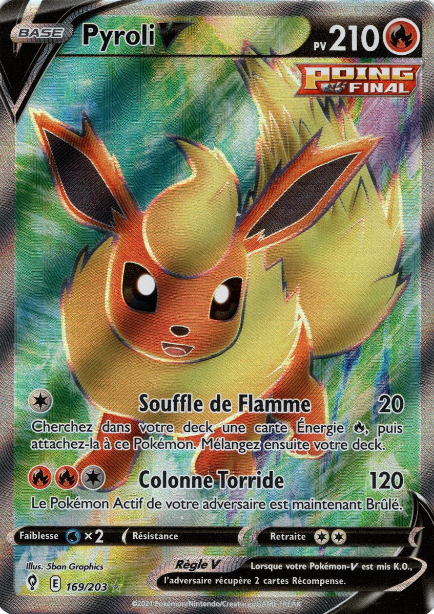 Pyroli-V – EB07 169/203 – Évolution Céleste SWSH07 – Cartes Pokémon