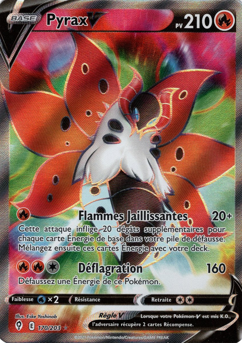 Pyrax-V – EB07 170/203 – Évolution Céleste SWSH07 – Cartes Pokémon
