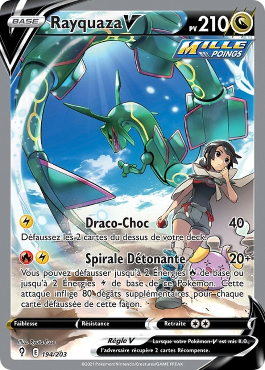 Rayquaza-V – EB07 194/203 – Évolution Céleste SWSH07 – Cartes Pokémon