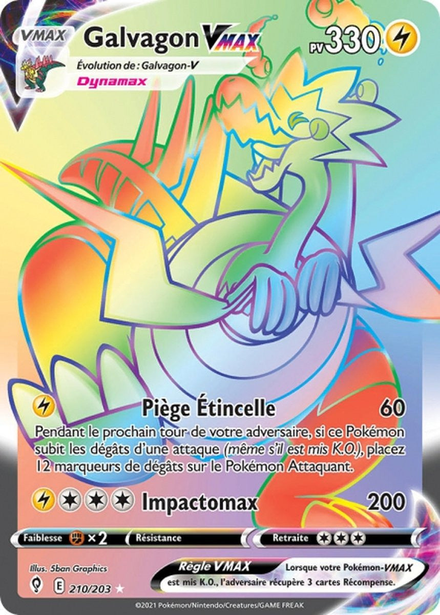 Galvagon-VMAX – EB07 210/203 – Évolution Céleste SWSH07 – Cartes Pokémon