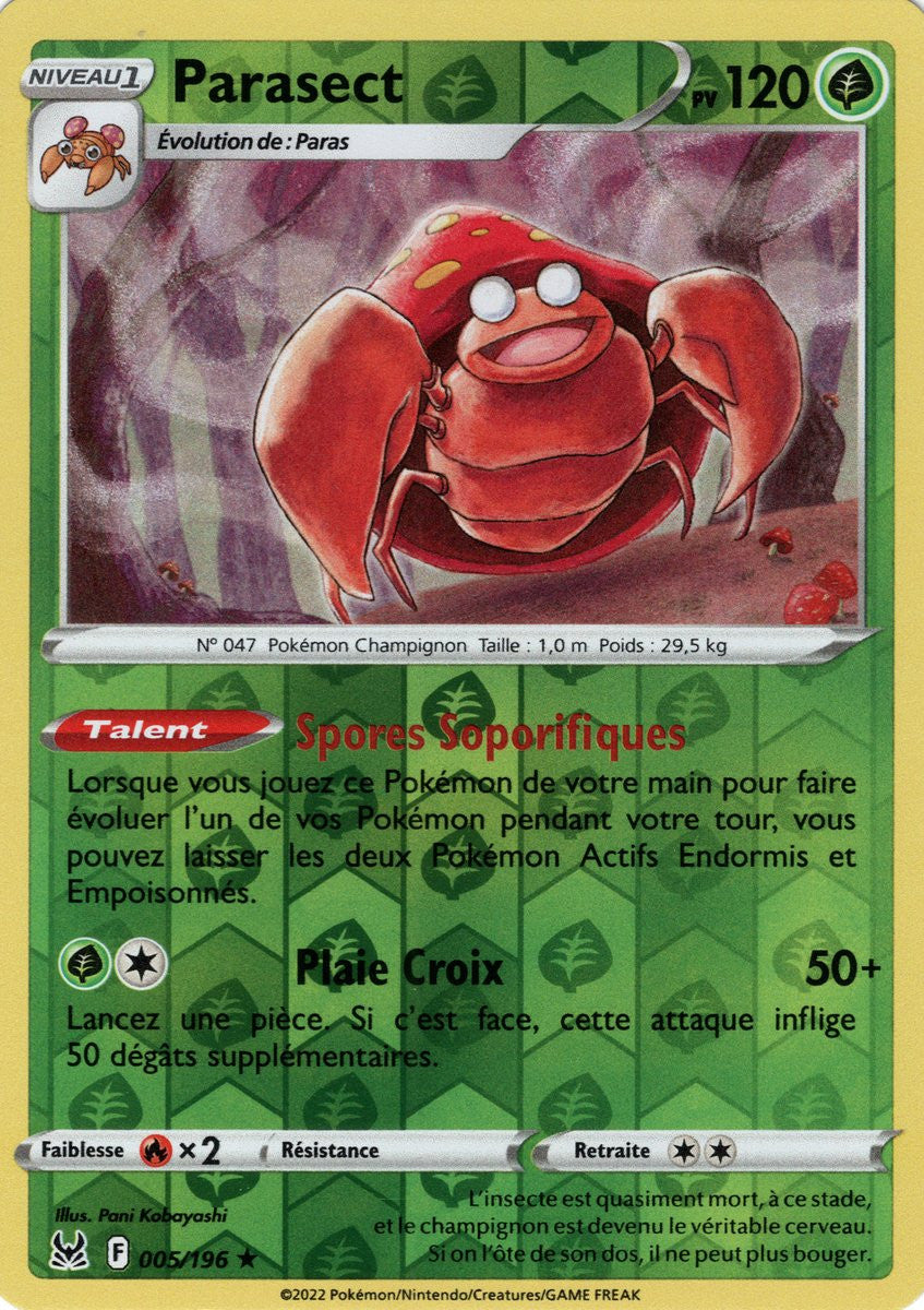 Parasect – 005/196 – Holo Reverse – Origine Perdue EB11