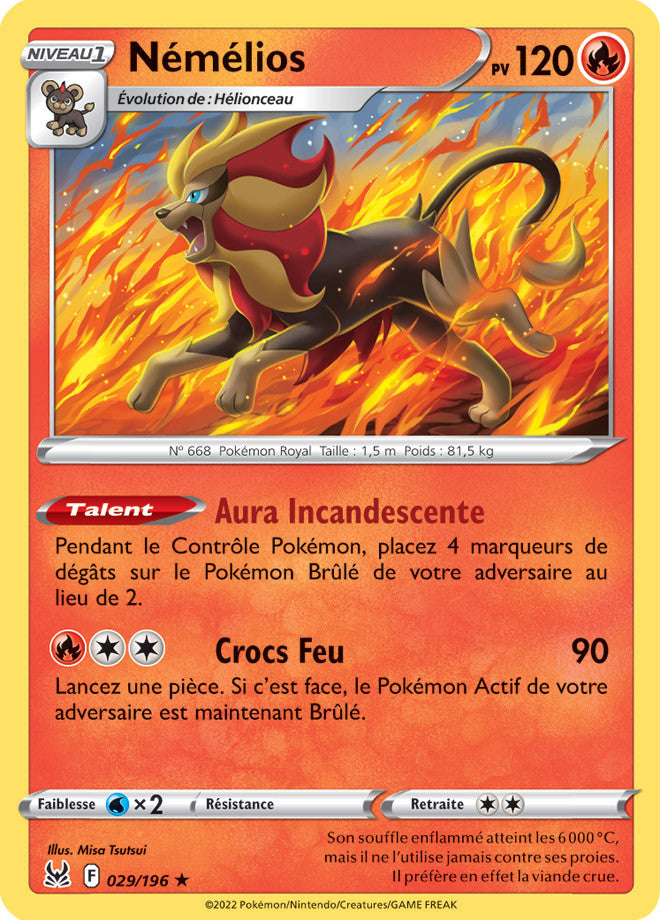 Némélios – 029/196 – Holo / Reverse – Origine Perdue – EB11 (Normale)