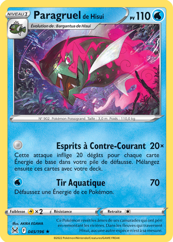 Paragruel de Hisui – 045/196 – Holo / Reverse – Origine Perdue – EB11 (Normale)
