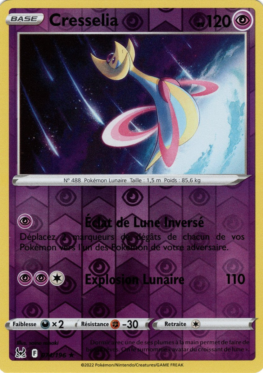 Cresselia – 074/196 – Holo / Reverse – Origine Perdue – EB11 (Normale)