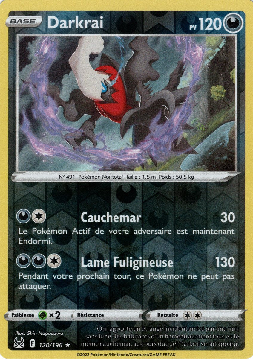Darkrai – 120/196 – Holo / Reverse – Origine Perdue – EB11 (Normale)