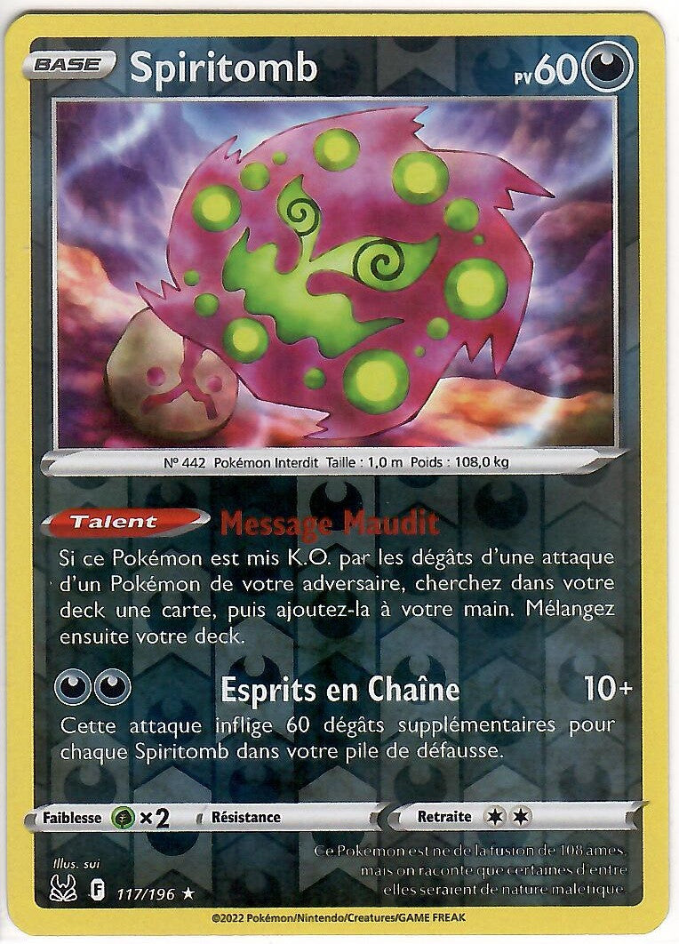 Spiritomb – 117/196 – Holo Reverse – Origine Perdue – EB11