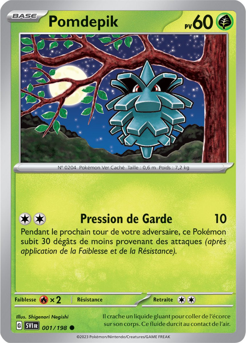 Pomdepik – 001/198 – Carte Pokémon Écarlate et Violet EV01 (Reverse)