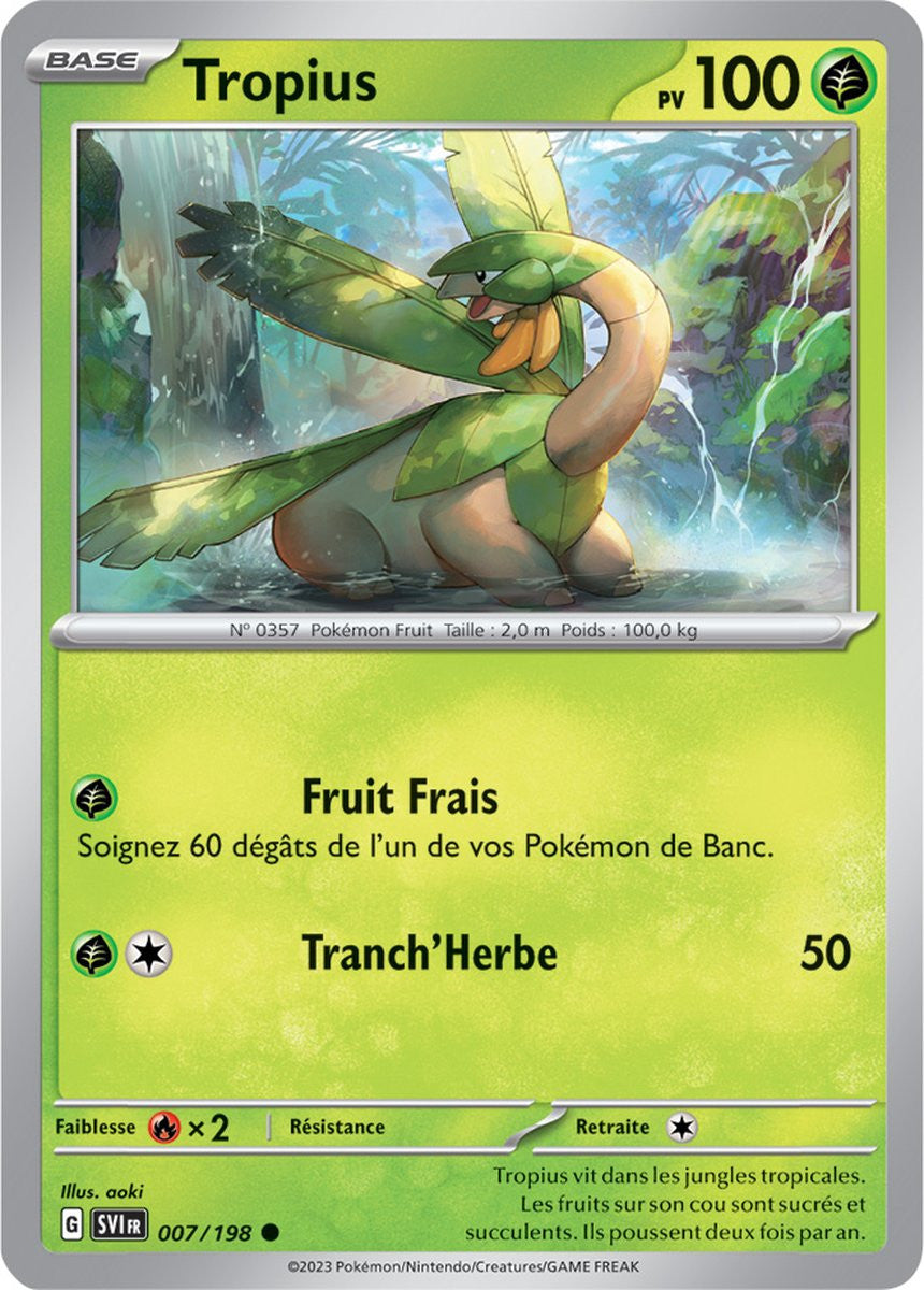Tropius – 007/198 – Carte Pokémon Écarlate et Violet EV01 (Reverse)