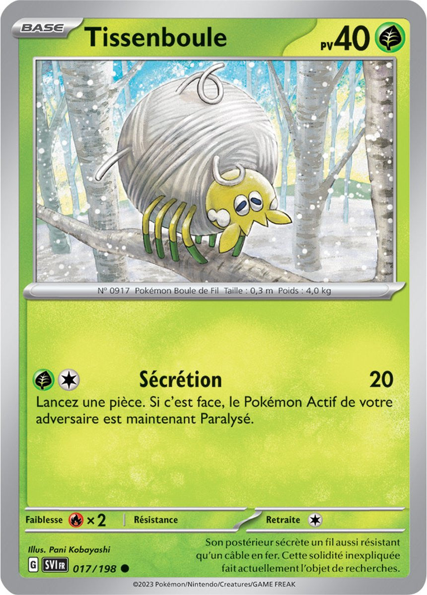 Tissenboule – 017/198 – Carte Pokémon Écarlate et Violet EV01 (Normale)