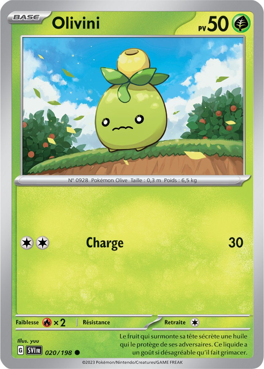 Olivini – 020/198 – Carte Pokémon Écarlate et Violet EV01 (Normale)