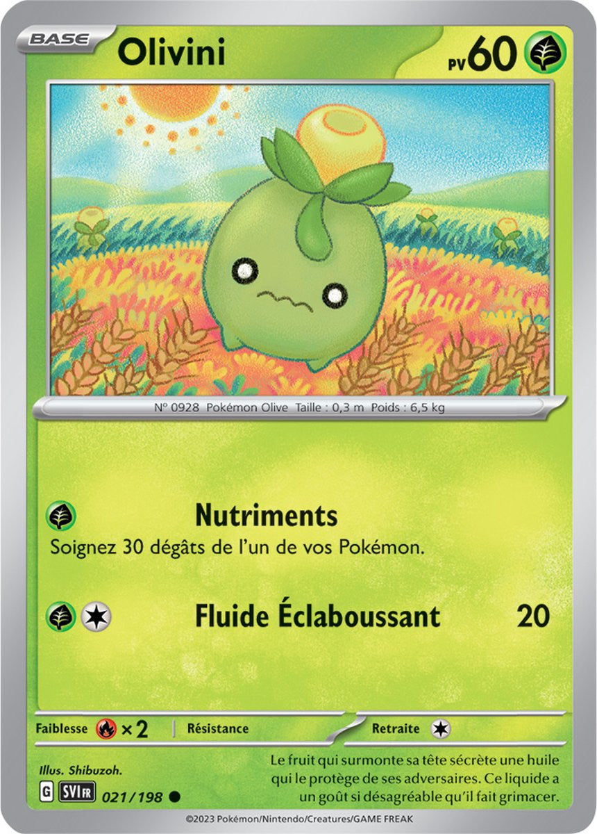 Olivini – 021/198 – Carte Pokémon Écarlate et Violet EV01 (Reverse)