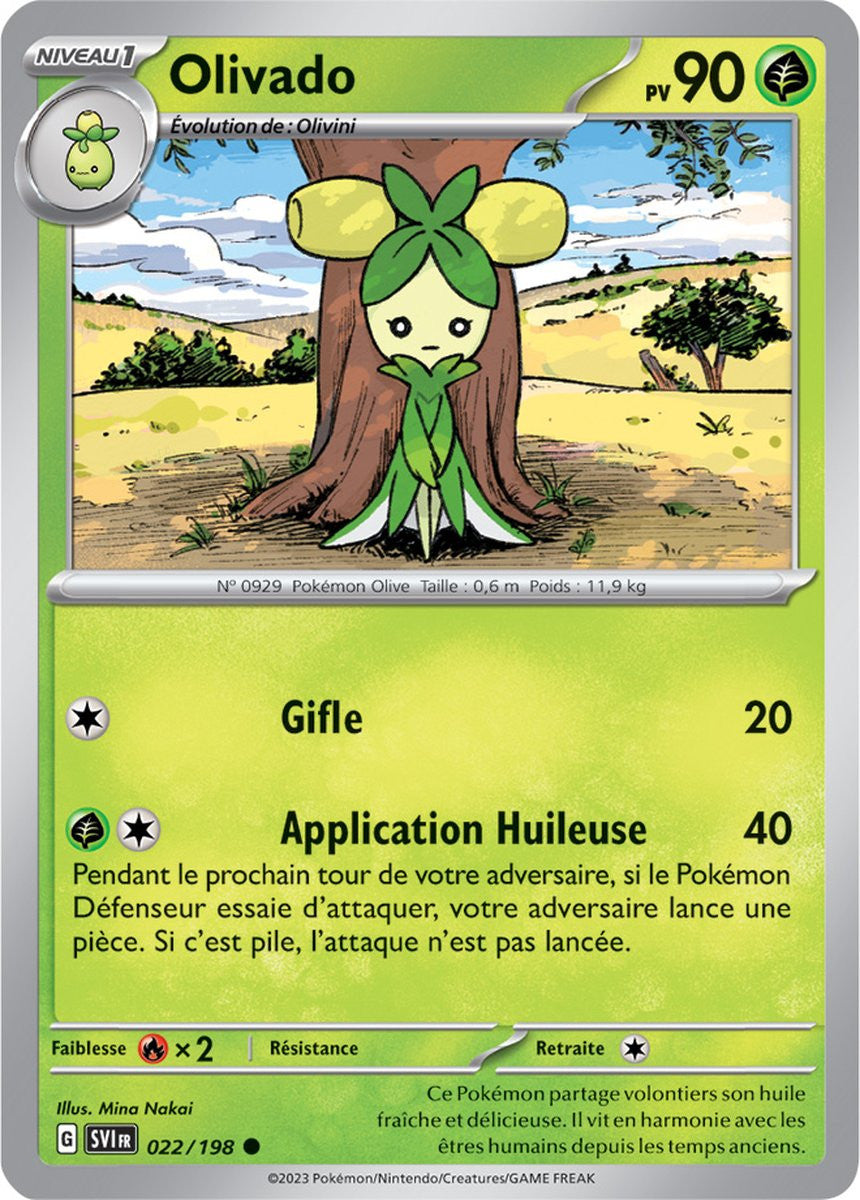 Olivado – 022/198 – Carte Pokémon Écarlate et Violet EV01 (Reverse)