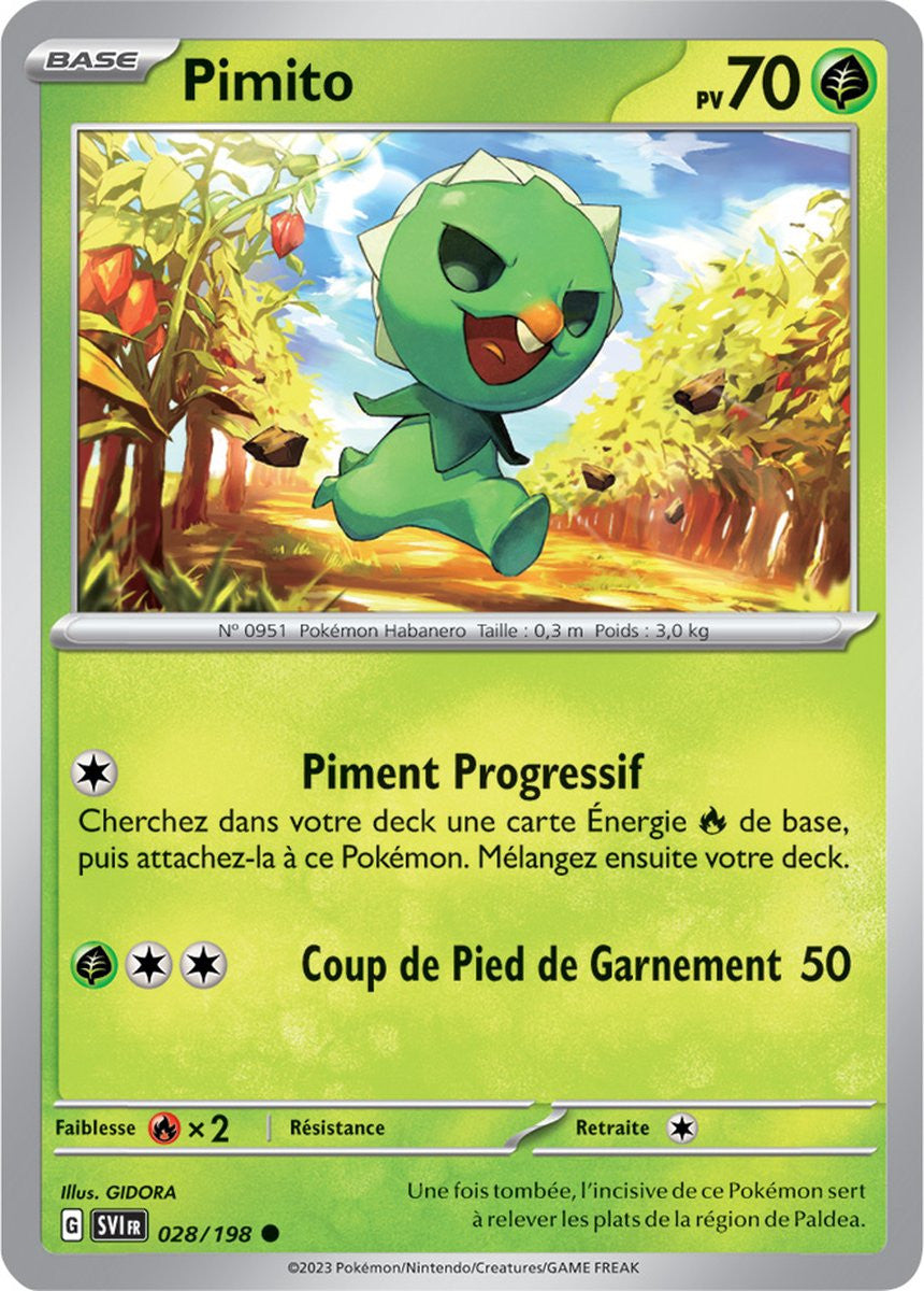 Pimito – 028/198 – Carte Pokémon Écarlate et Violet EV01 (Reverse)