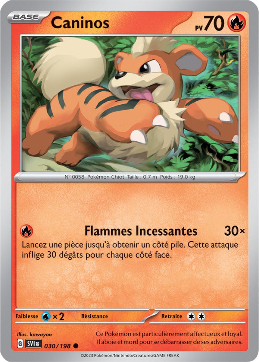 Caninos – 030/198 – Carte Pokémon Écarlate et Violet EV01 (Normale)
