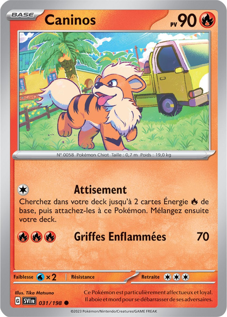 Caninos – 031/198 – Carte Pokémon Écarlate et Violet EV01 (Reverse)