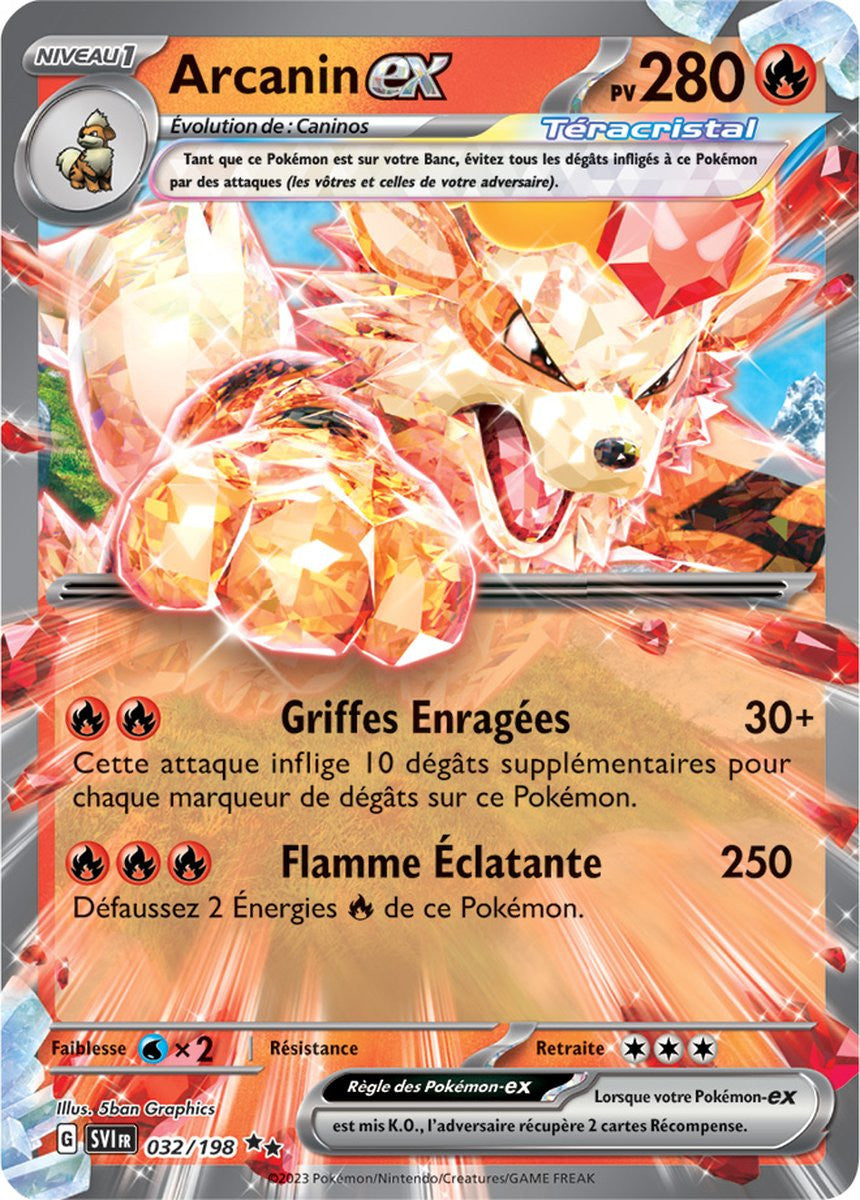 Arcanin ex – 032/198 – Carte Pokémon Écarlate et Violet EV01