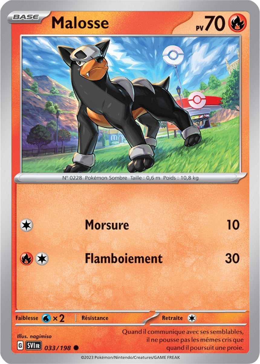 Malosse – 033/198 – Carte Pokémon Écarlate et Violet EV01 (Normale)