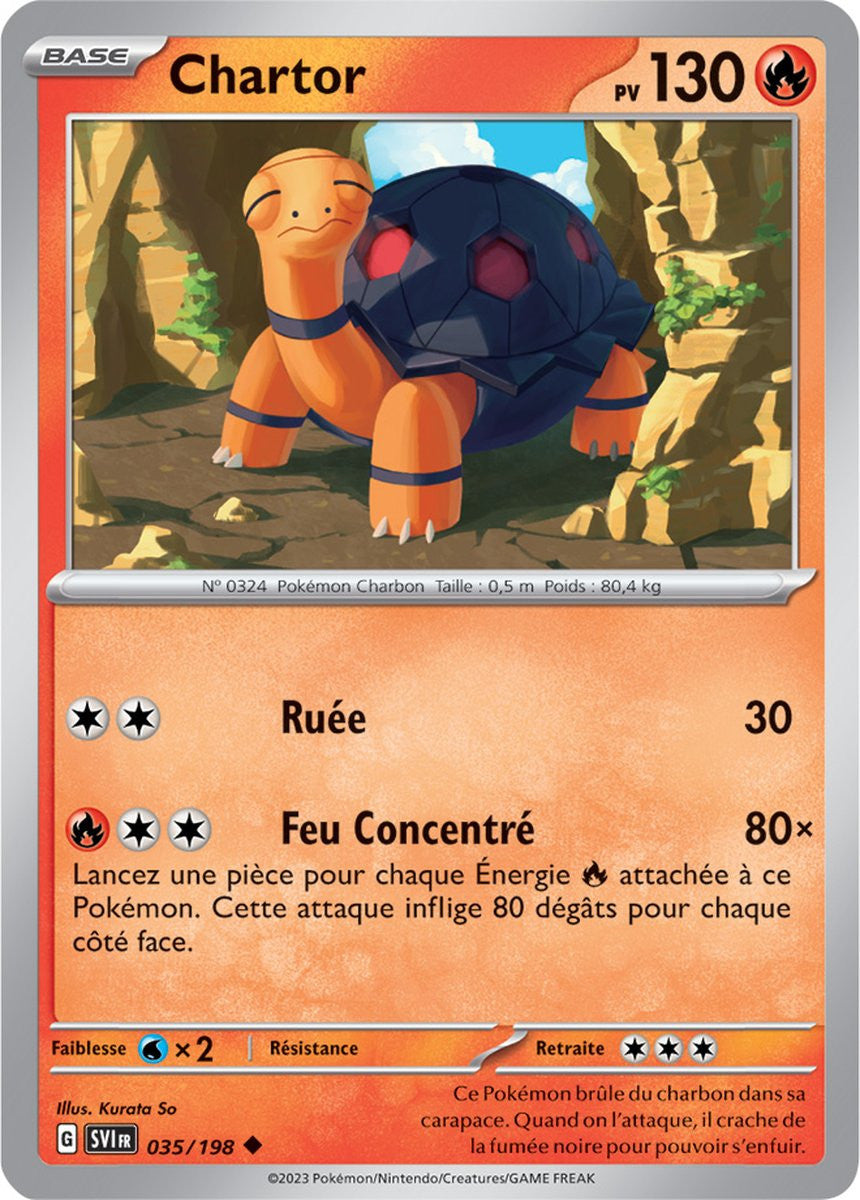 Chartor – 035/198 – Carte Pokémon Écarlate et Violet EV01 (Normale)