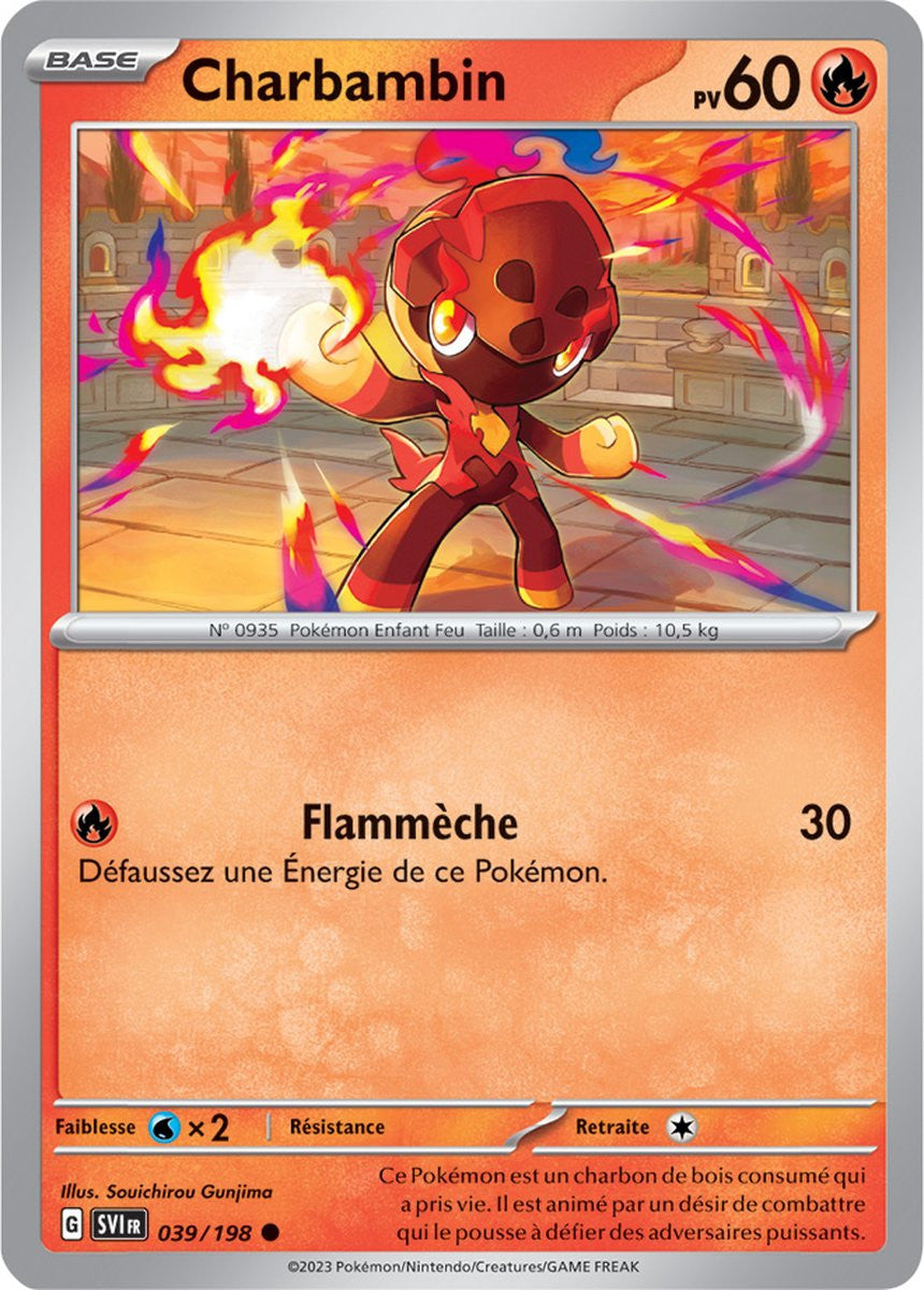 Charbambin – 039/198 – Carte Pokémon Écarlate et Violet EV01 (Reverse)