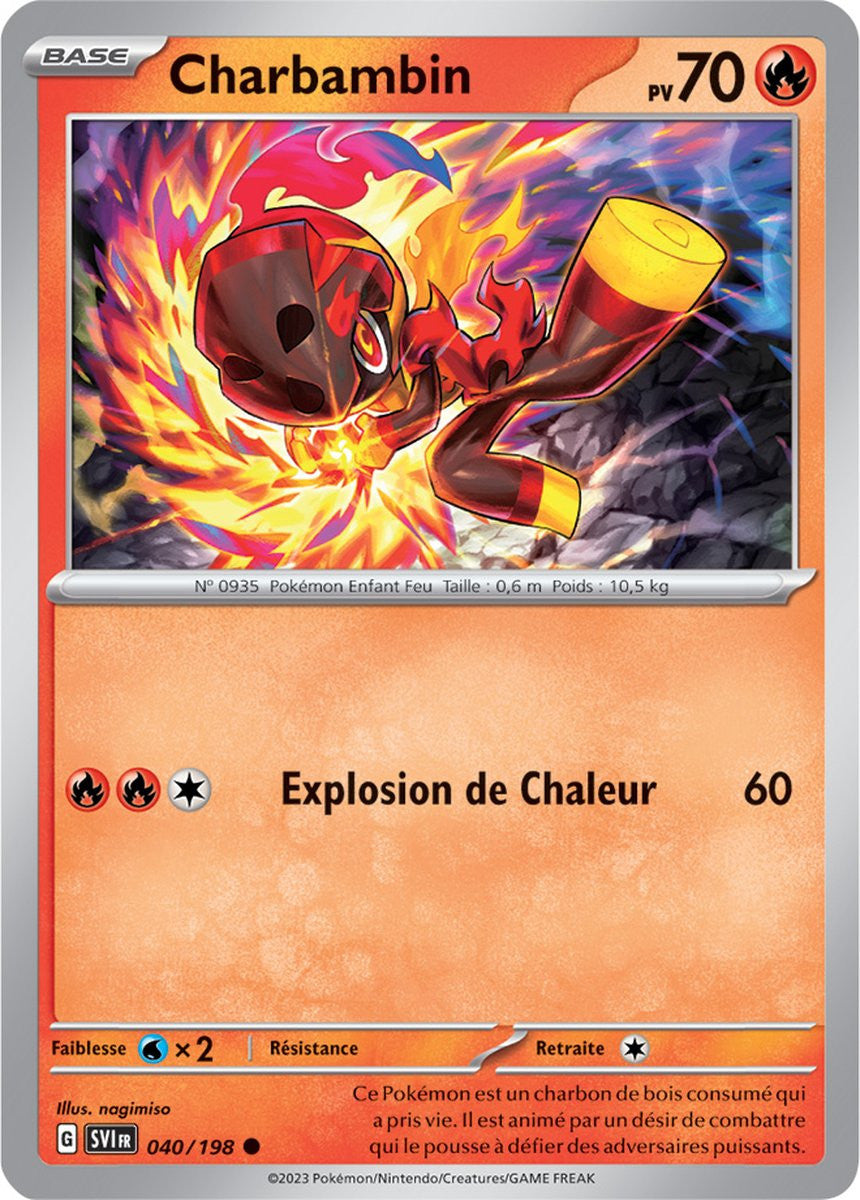Charbambin – 040/198 – Carte Pokémon Écarlate et Violet EV01 (Reverse)