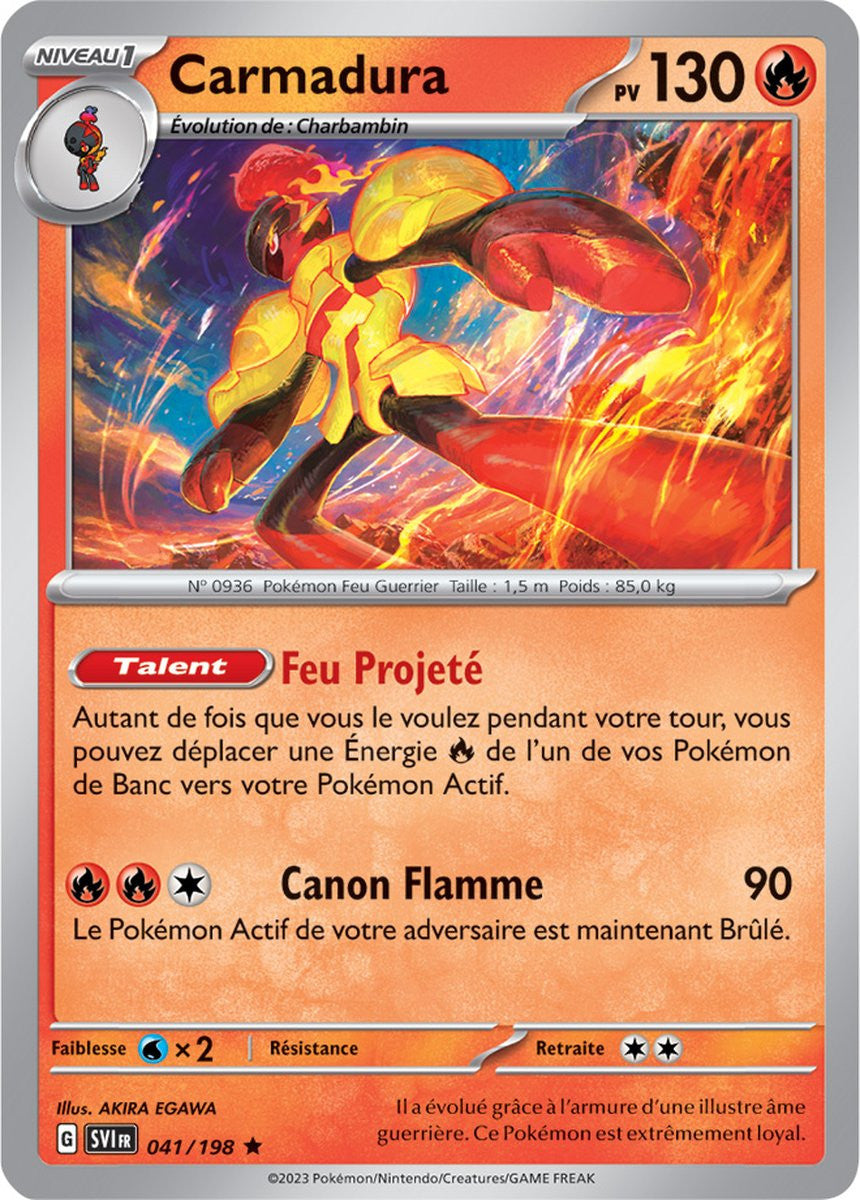 Carmadura – 041/198 – Carte Pokémon Écarlate et Violet EV01 (Normale)