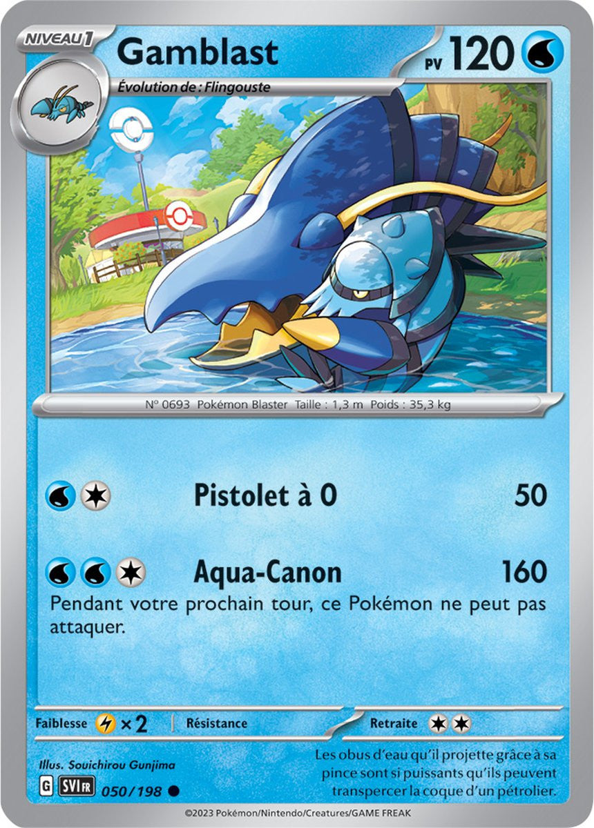 Gamblast – 050/198 – Carte Pokémon Écarlate et Violet EV01 (Reverse)