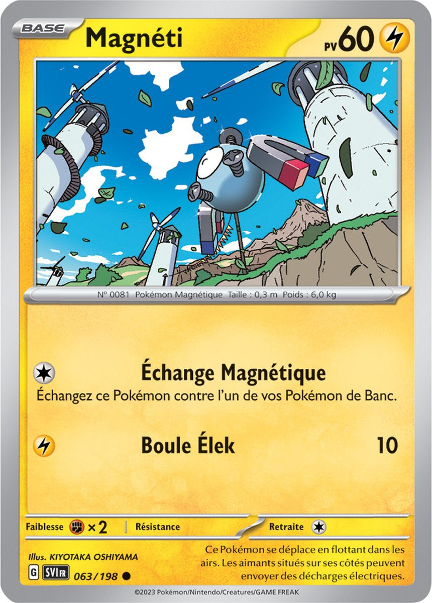 Magnéti – 063/198 – Carte Pokémon Écarlate et Violet EV01 (Normale)