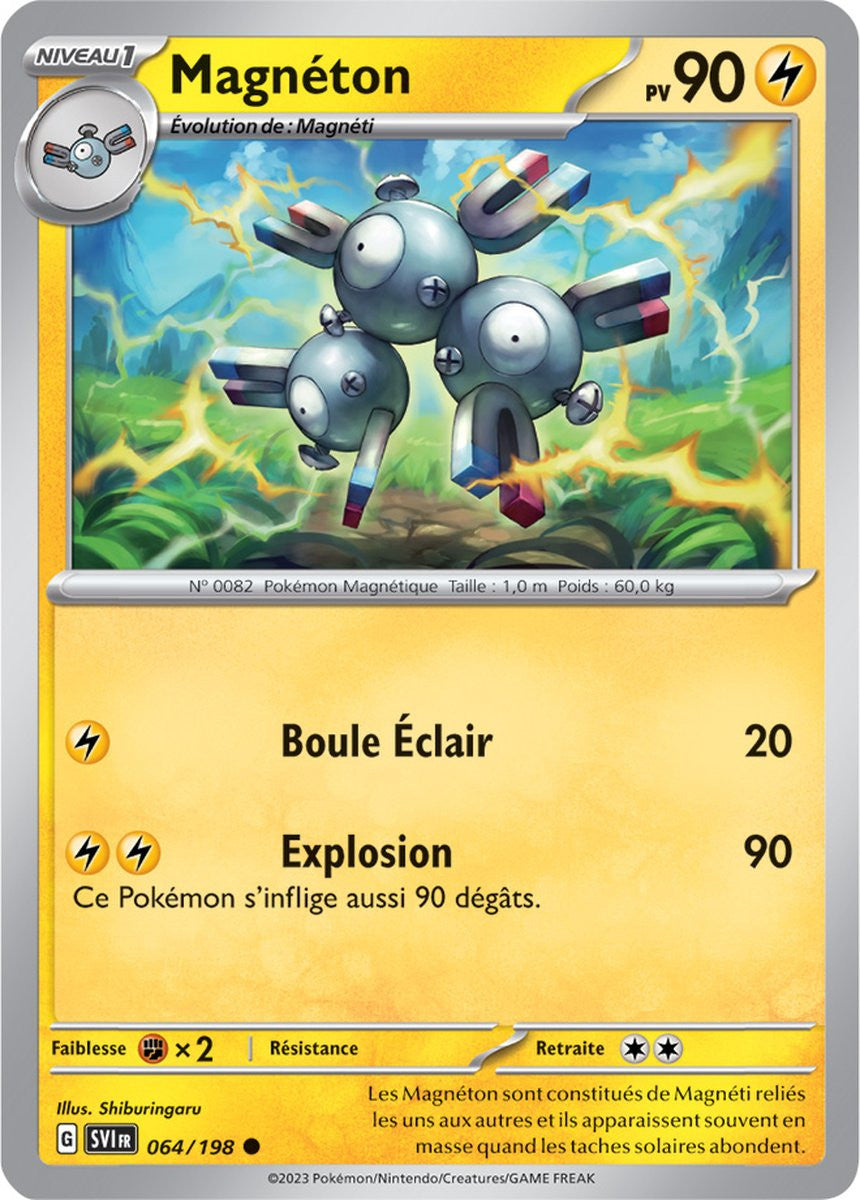 Magnéton – 064/198 – Carte Pokémon Écarlate et Violet EV01 (Reverse)