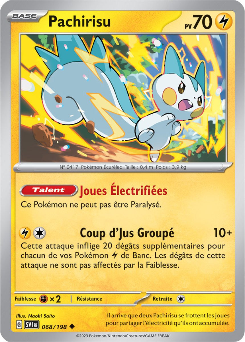 Pachirisu – 068/198 – Carte Pokémon Écarlate et Violet EV01 (Reverse)