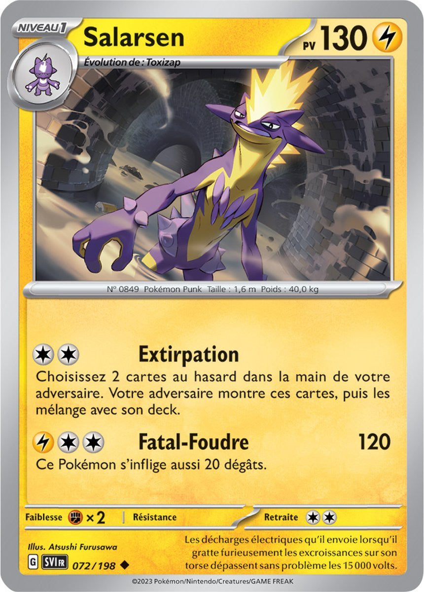 Salarsen – 072/198 – Carte Pokémon Écarlate et Violet EV01 (Reverse)