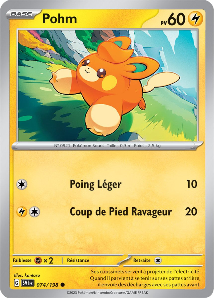 Pohm – 074/198 – Carte Pokémon Écarlate et Violet EV01 (Reverse)