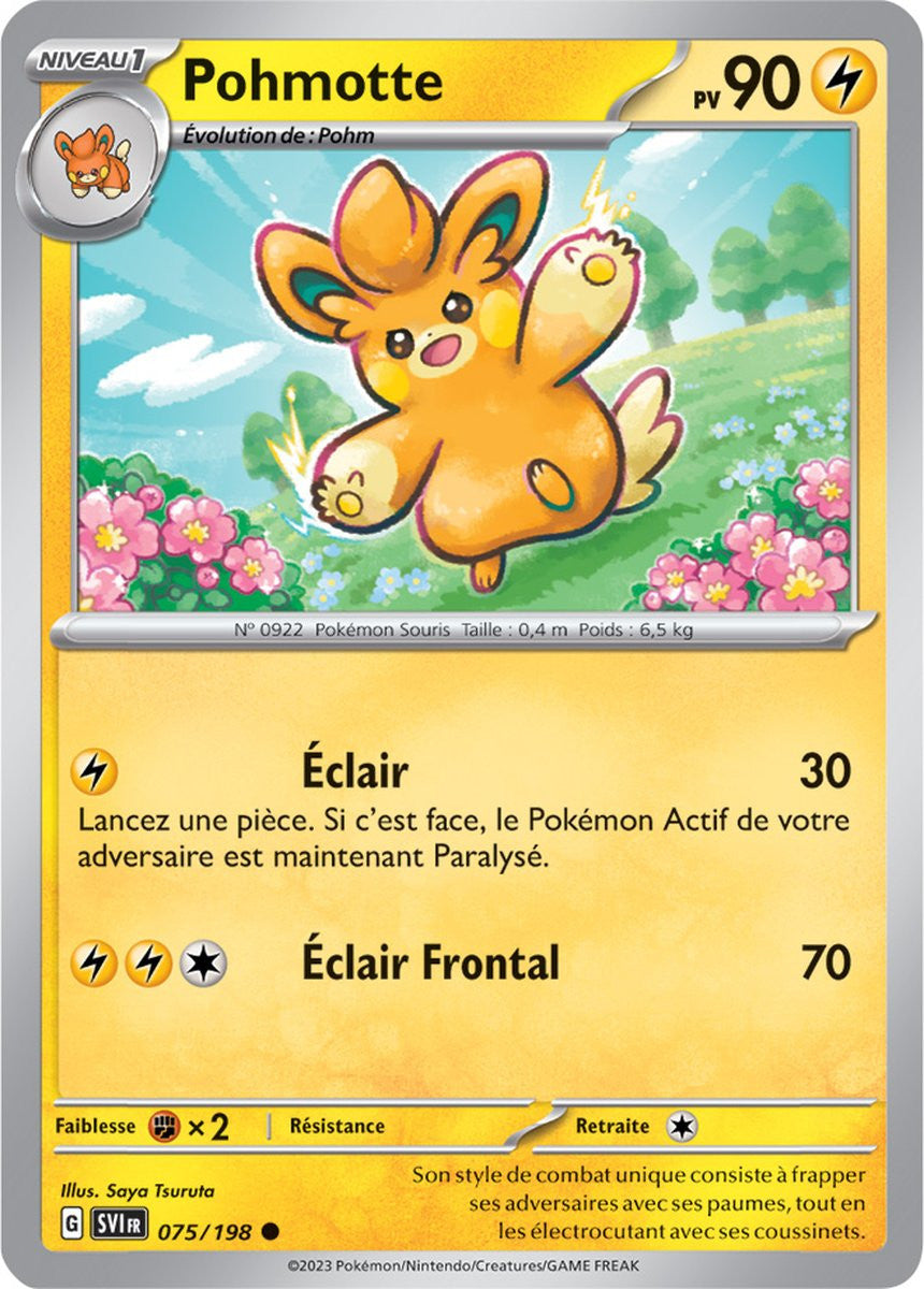 Pohmotte – 075/198 – Carte Pokémon Écarlate et Violet EV01 (Reverse)