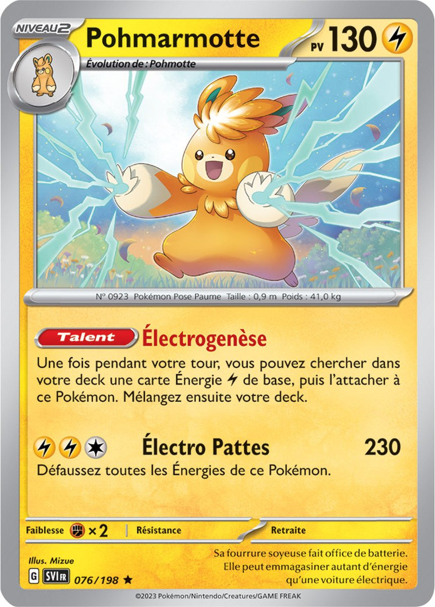 Pohmarmotte – 076/198 – Carte Pokémon Écarlate et Violet EV01 (Reverse)