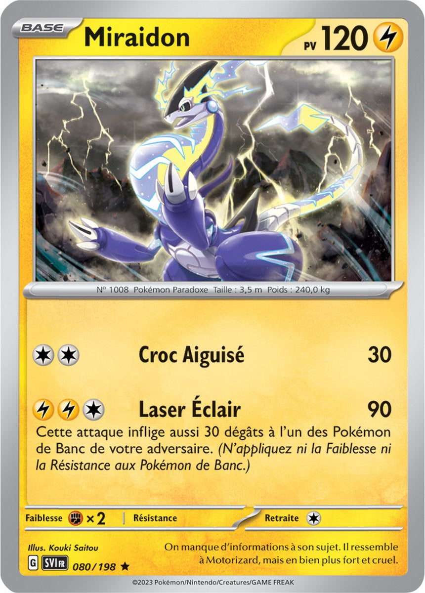 Miraidon – 080/198 – Carte Pokémon Écarlate et Violet EV01 (Reverse)