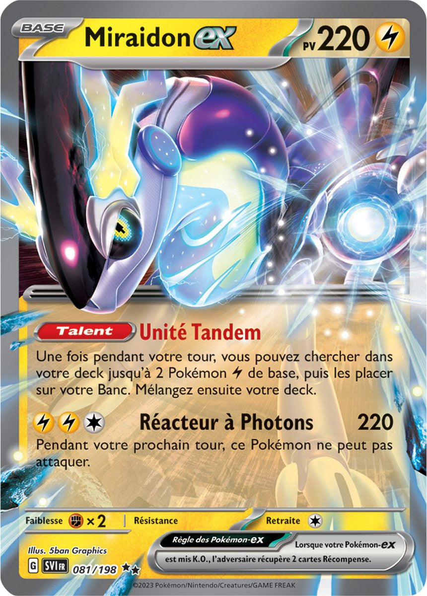 Miraidon ex – 081/198 – Carte Pokémon Écarlate et Violet EV01