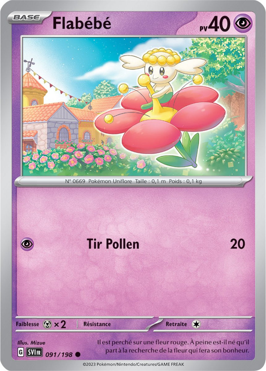 Flabébé – 091/198 – Carte Pokémon Écarlate et Violet EV01 (Normale)