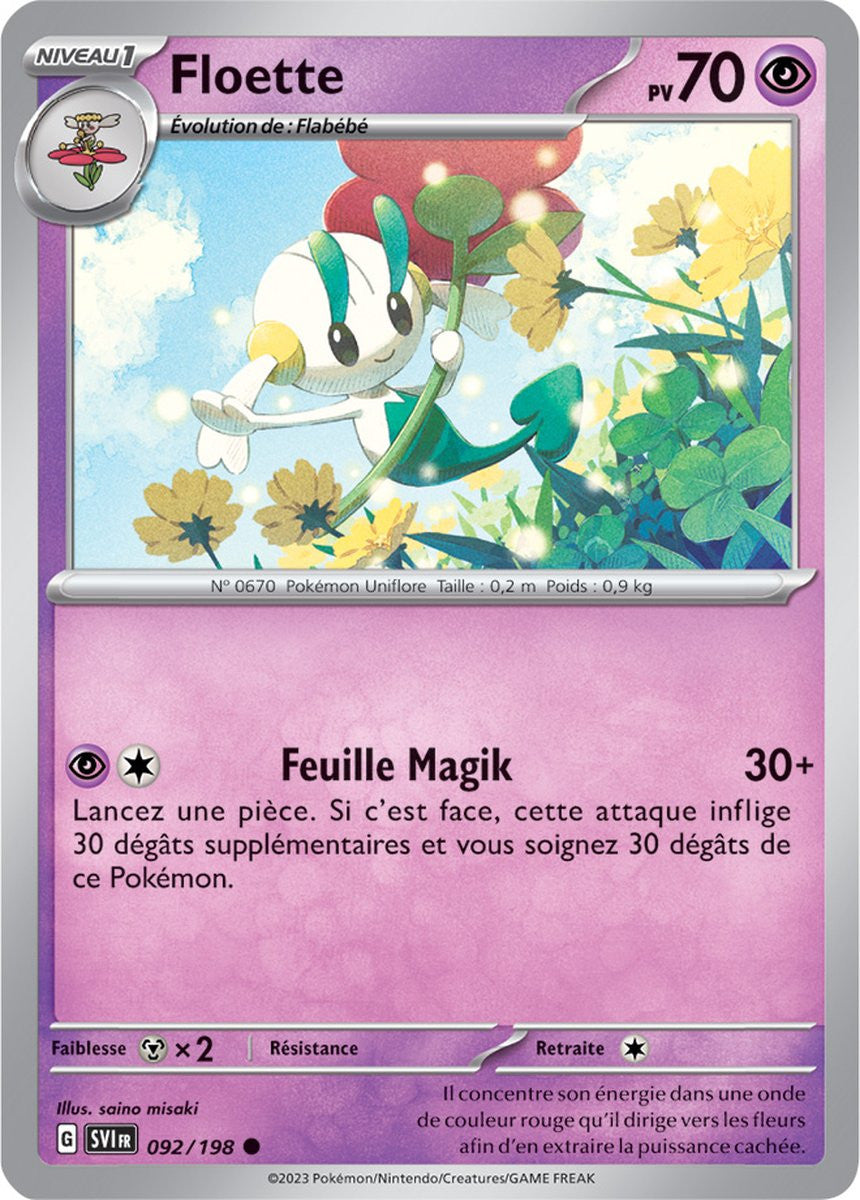 Floette – 092/198 – Carte Pokémon Écarlate et Violet EV01 (Normale)