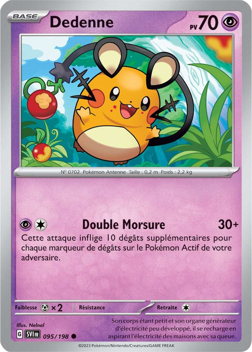 Dedenne – 095/198 – Carte Pokémon Écarlate et Violet EV01 (Normale)
