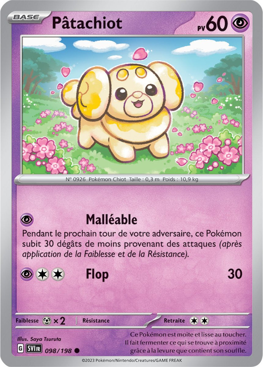 Pâtachiot – 098/198 – Carte Pokémon Écarlate et Violet EV01 (Reverse)