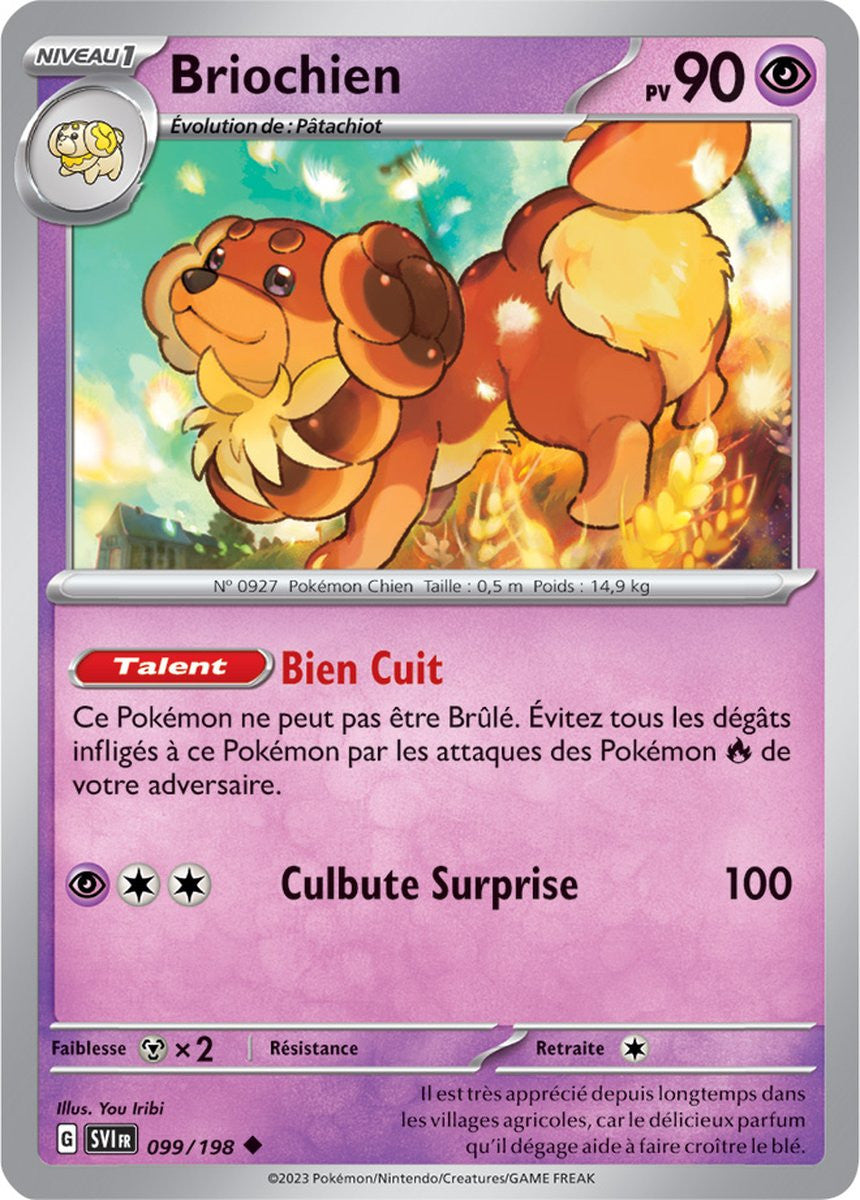 Briochien – 099/198 – Carte Pokémon Écarlate et Violet EV01 (Reverse)