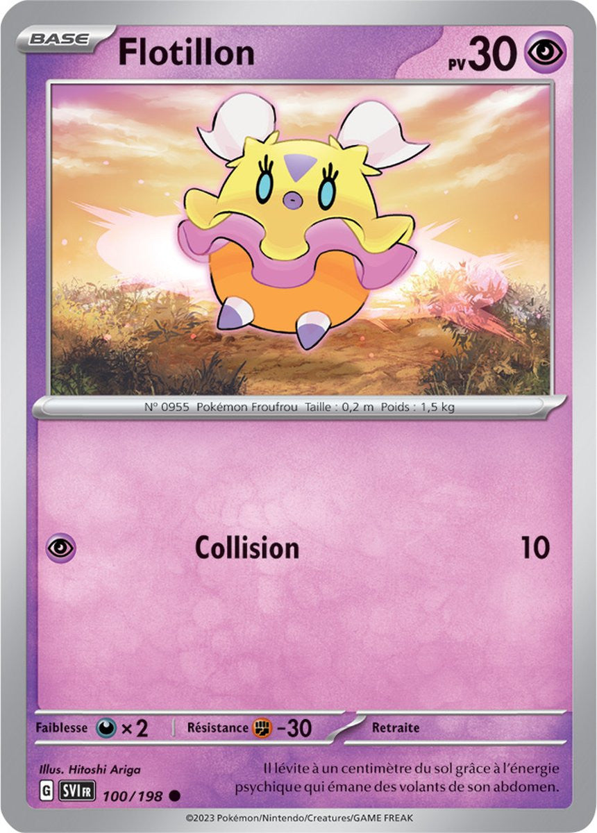 Flotillon – 100/198 – Carte Pokémon Écarlate et Violet EV01 (Reverse)