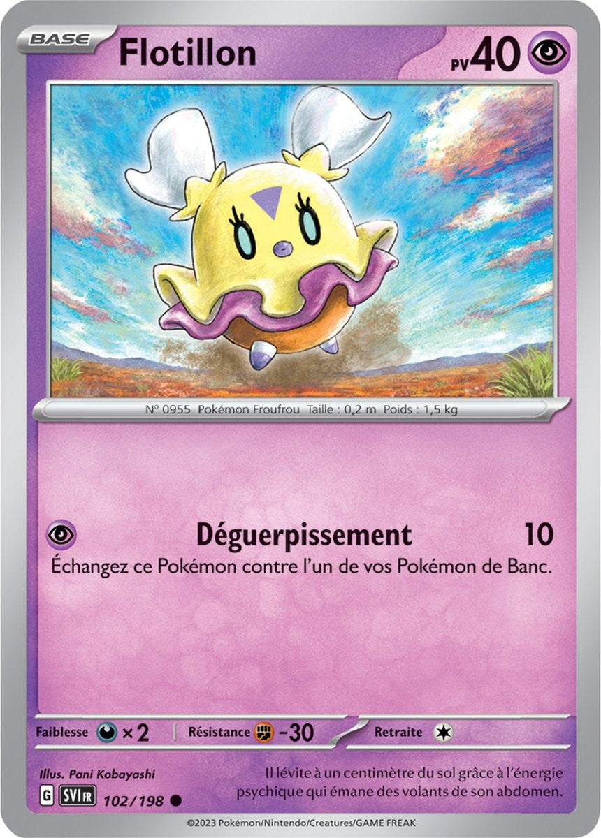 Flotillon – 102/198 – Carte Pokémon Écarlate et Violet EV01 (Normale)