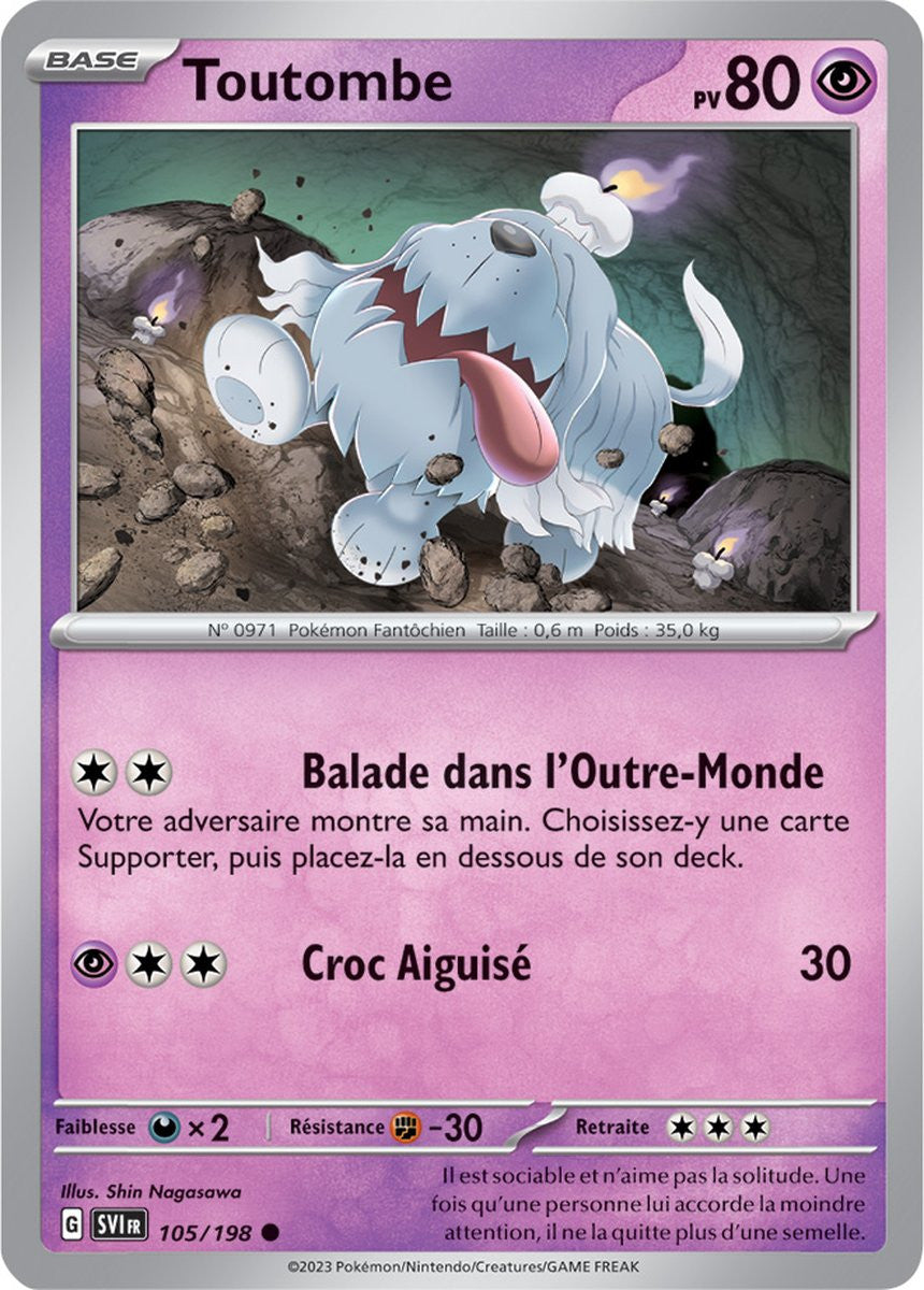 Toutombe – 105/198 – Carte Pokémon Écarlate et Violet EV01 (Normale)