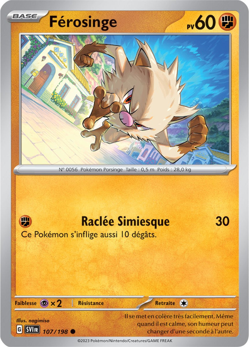 Férosinge – 107/198 – Carte Pokémon Écarlate et Violet EV01 (Normale)