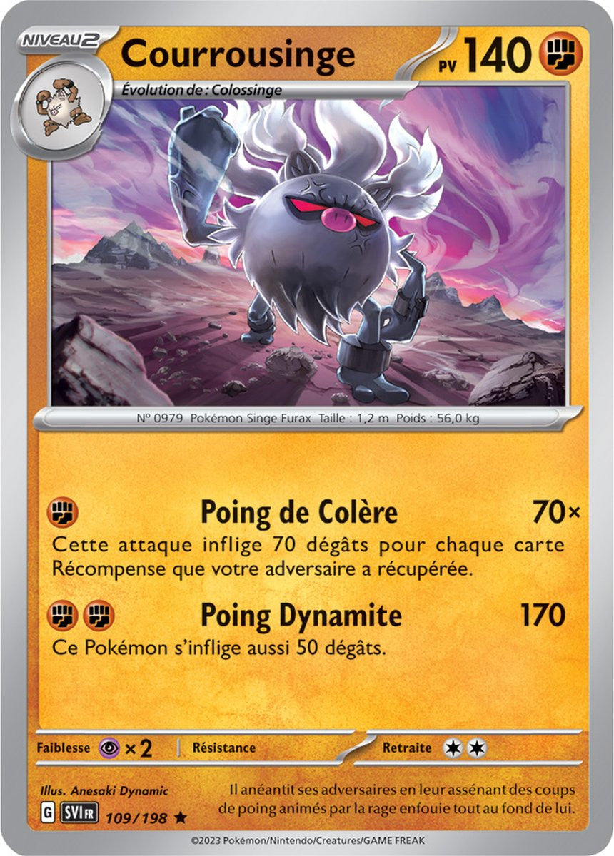 Courrousinge – 109/198 – Carte Pokémon Écarlate et Violet EV01 (Normale)