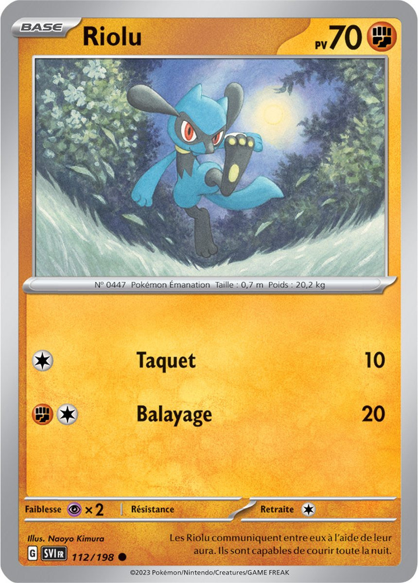 Riolu – 112/198 – Carte Pokémon Écarlate et Violet EV01 (Reverse)
